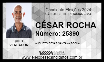 Candidato CÉSAR ROCHA 2024 - SÃO JOSÉ DE RIBAMAR - Eleições