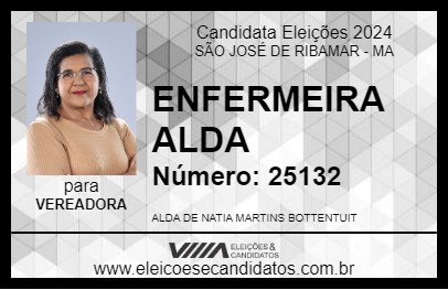 Candidato ENFERMEIRA ALDA 2024 - SÃO JOSÉ DE RIBAMAR - Eleições