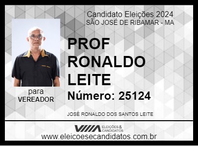 Candidato PROF RONALDO LEITE 2024 - SÃO JOSÉ DE RIBAMAR - Eleições