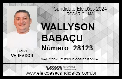 Candidato WALLYSON BABAÇU 2024 - ROSÁRIO - Eleições