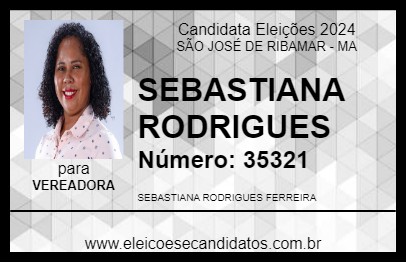 Candidato SEBASTIANA RODRIGUES 2024 - SÃO JOSÉ DE RIBAMAR - Eleições