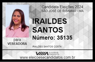 Candidato IRAILDES SANTOS 2024 - SÃO JOSÉ DE RIBAMAR - Eleições