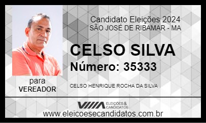 Candidato CELSO SILVA 2024 - SÃO JOSÉ DE RIBAMAR - Eleições