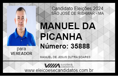 Candidato MANUEL DA PICANHA 2024 - SÃO JOSÉ DE RIBAMAR - Eleições