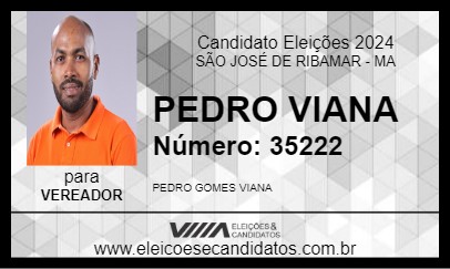 Candidato PEDRO VIANA 2024 - SÃO JOSÉ DE RIBAMAR - Eleições