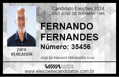 Candidato FERNANDO FERNANDES 2024 - SÃO JOSÉ DE RIBAMAR - Eleições