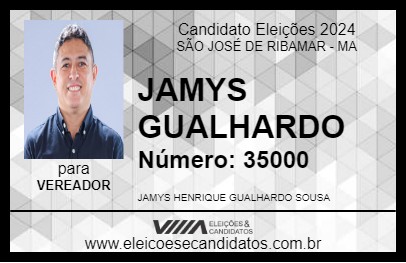 Candidato JAMYS GUALHARDO 2024 - SÃO JOSÉ DE RIBAMAR - Eleições