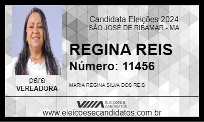 Candidato REGINA REIS 2024 - SÃO JOSÉ DE RIBAMAR - Eleições