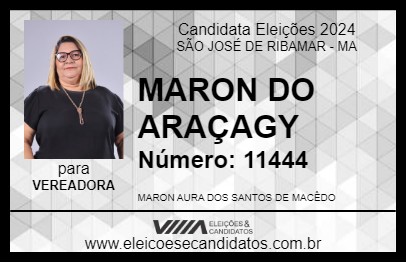 Candidato MARON DO ARAÇAGY 2024 - SÃO JOSÉ DE RIBAMAR - Eleições