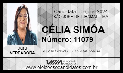 Candidato CÉLIA SIMÔA 2024 - SÃO JOSÉ DE RIBAMAR - Eleições