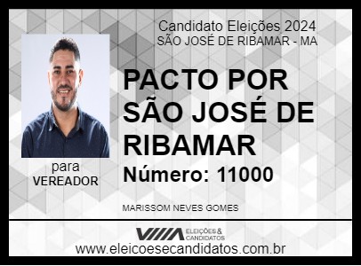 Candidato MARISSON DO COLETIVO PACTO 2024 - SÃO JOSÉ DE RIBAMAR - Eleições