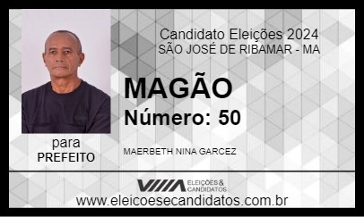 Candidato MAGÃO 2024 - SÃO JOSÉ DE RIBAMAR - Eleições