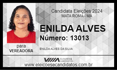 Candidato ENILDA ALVES 2024 - MATA ROMA - Eleições