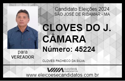 Candidato CLOVES DO J. CÂMARA 2024 - SÃO JOSÉ DE RIBAMAR - Eleições