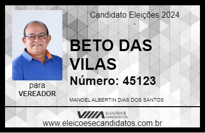 Candidato BETO DAS VILAS 2024 - SÃO JOSÉ DE RIBAMAR - Eleições