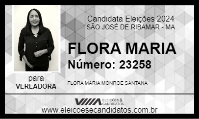 Candidato FLORA MARIA 2024 - SÃO JOSÉ DE RIBAMAR - Eleições