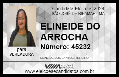 Candidato ELINEIDE DO ARROCHA 2024 - SÃO JOSÉ DE RIBAMAR - Eleições