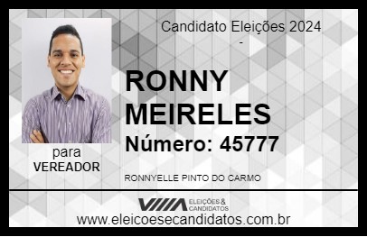 Candidato RONNY MEIRELES 2024 - SÃO JOSÉ DE RIBAMAR - Eleições