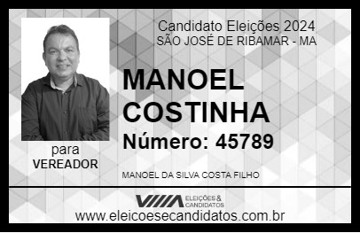 Candidato MANOEL  COSTINHA 2024 - SÃO JOSÉ DE RIBAMAR - Eleições