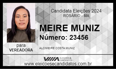 Candidato MEIRE MUNIZ 2024 - ROSÁRIO - Eleições