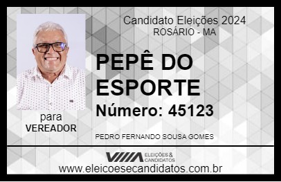 Candidato PEPÊ DO ESPORTE 2024 - ROSÁRIO - Eleições