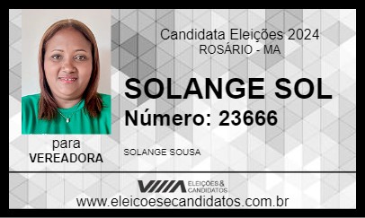 Candidato SOLANGE SOL 2024 - ROSÁRIO - Eleições