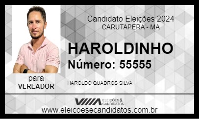 Candidato HAROLDINHO 2024 - CARUTAPERA - Eleições