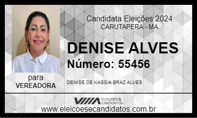 Candidato DENISE ALVES 2024 - CARUTAPERA - Eleições