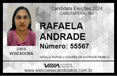 Candidato RAFAELA ANDRADE 2024 - CARUTAPERA - Eleições