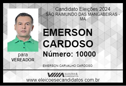 Candidato EMERSON CARDOSO 2024 - SÃO RAIMUNDO DAS MANGABEIRAS - Eleições