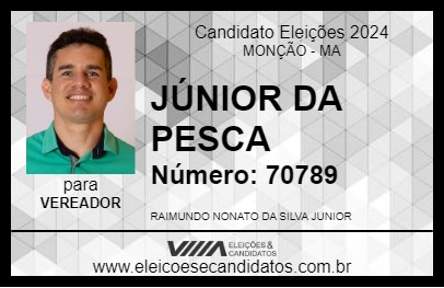 Candidato JÚNIOR DA PESCA 2024 - MONÇÃO - Eleições