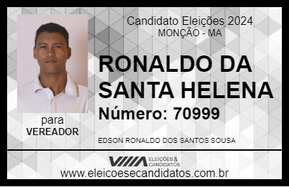 Candidato RONALDO DA SANTA HELENA 2024 - MONÇÃO - Eleições