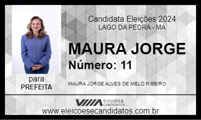 Candidato MAURA JORGE 2024 - LAGO DA PEDRA - Eleições