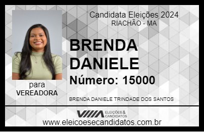 Candidato BRENDA DANIELE 2024 - RIACHÃO - Eleições