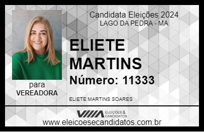 Candidato ELIETE MARTINS 2024 - LAGO DA PEDRA - Eleições