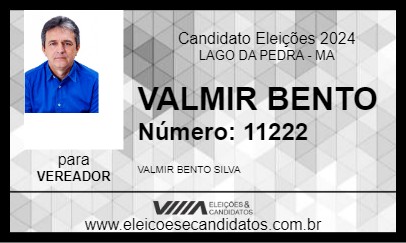 Candidato VALMIR BENTO 2024 - LAGO DA PEDRA - Eleições