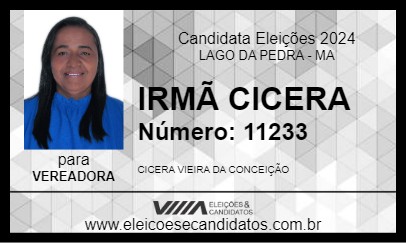 Candidato IRMÃ CICERA 2024 - LAGO DA PEDRA - Eleições