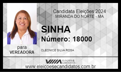 Candidato SINHA 2024 - MIRANDA DO NORTE - Eleições