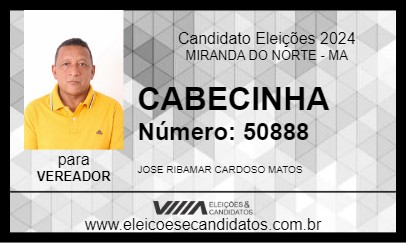 Candidato CABECINHA 2024 - MIRANDA DO NORTE - Eleições