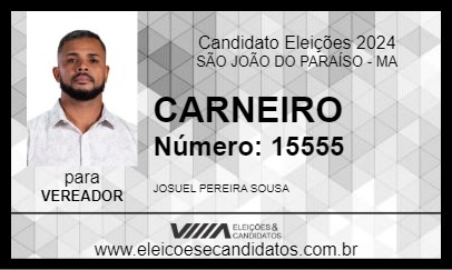 Candidato CARNEIRO 2024 - SÃO JOÃO DO PARAÍSO - Eleições