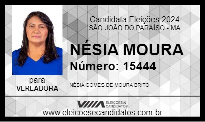 Candidato NÉSIA MOURA 2024 - SÃO JOÃO DO PARAÍSO - Eleições