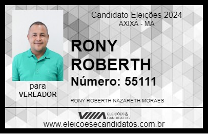 Candidato RONY ROBERTH 2024 - AXIXÁ - Eleições