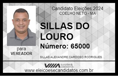 Candidato SILLAS DO LOURO 2024 - COELHO NETO - Eleições