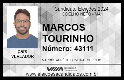 Candidato MARCOS TOURINHO 2024 - COELHO NETO - Eleições