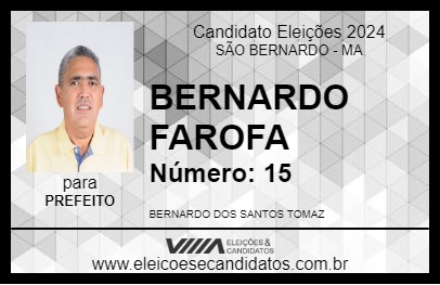 Candidato BERNARDO FAROFA 2024 - SÃO BERNARDO - Eleições