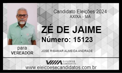 Candidato ZÉ DE JAIME 2024 - AXIXÁ - Eleições