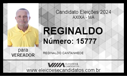 Candidato REGINALDO 2024 - AXIXÁ - Eleições