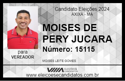 Candidato MOISES DE PERY JUCARA 2024 - AXIXÁ - Eleições