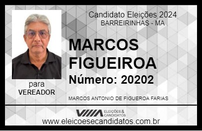 Candidato MARCOS FIGUEIROA 2024 - BARREIRINHAS - Eleições