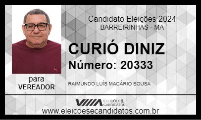 Candidato CURIÓ DINIZ 2024 - BARREIRINHAS - Eleições